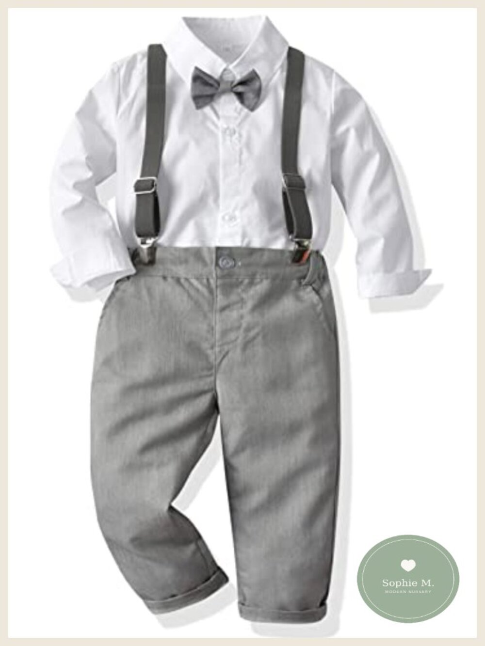 Toddler Boy Suit Set Cotton Blend Formal Outfit Wedding Baptism